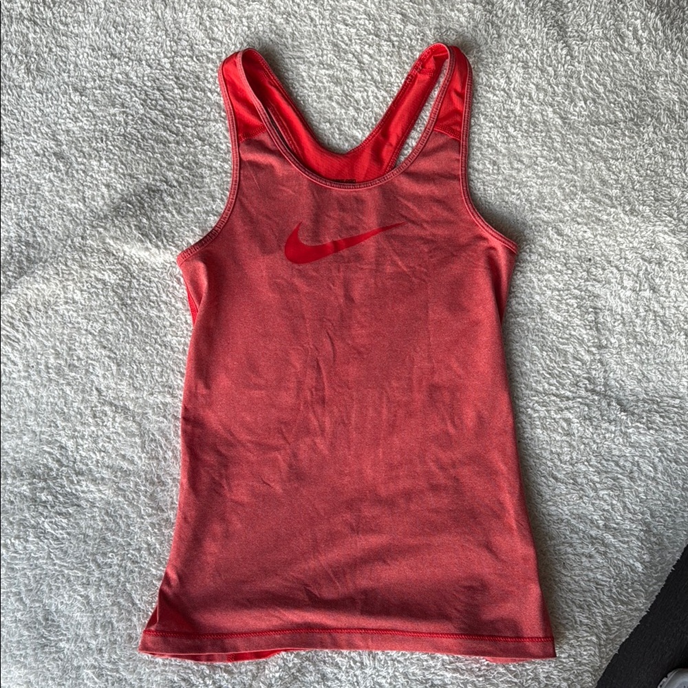 Nike Pro dry fit Women's Red/Orange Tank Top